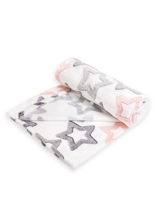 Плед Суфле 104х104 см белый со звездами