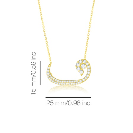 Even & Pétra 14 Ayar Altın Taşlı Vav Kolye