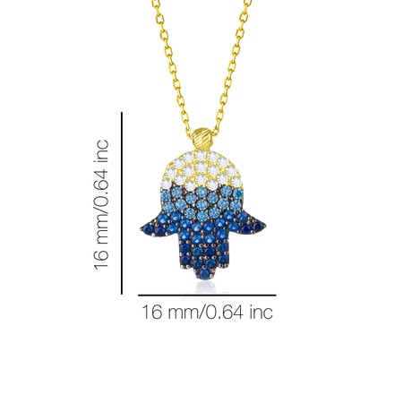 Колье Even & Pétra из 14-каратного золота Ocean Stone Fatma's Hand