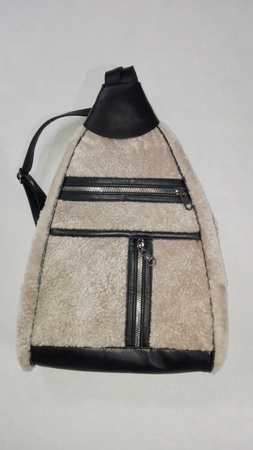 production of backpacks from sheep skin.