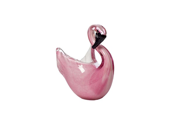 STATUETTE &quot;FLAMINGO&quot; (PEMBE)