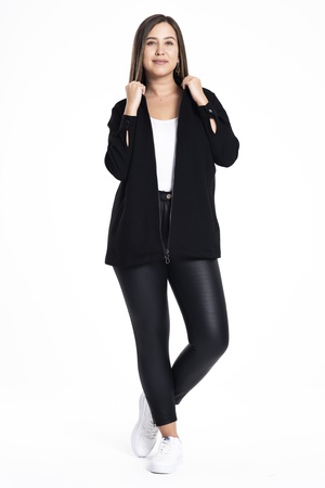 Büyük Beden Fermuarlı Spor Ceket