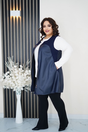 ЖИЛЕТ ИЗ ЭКОКОЖИ - АЖ004