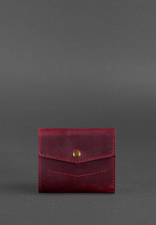 Женский кожаный кошелек 2.1 бордовый Crazy Horse