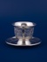 Серебряная чашка с блюдцем №17