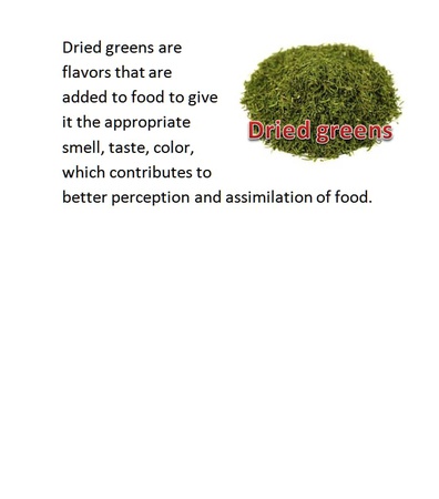 Kurutulmuş sebzeler, meyveler ve meyveler.