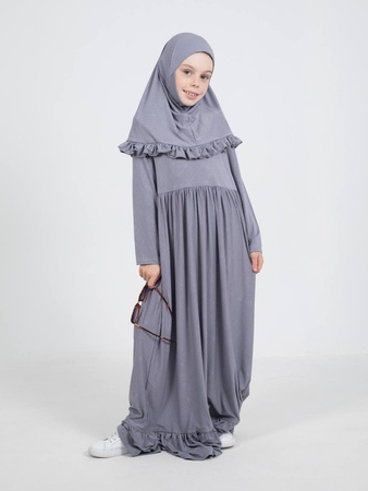 Платье длинное для девочек с платком