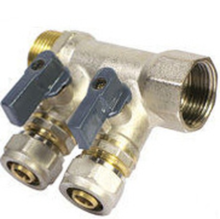 Коллектор с шар. кранами