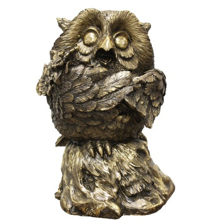 Статуэтка Сова мультяшная с букетом