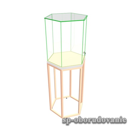 Витрина ювелирная шестигранная (высокая)