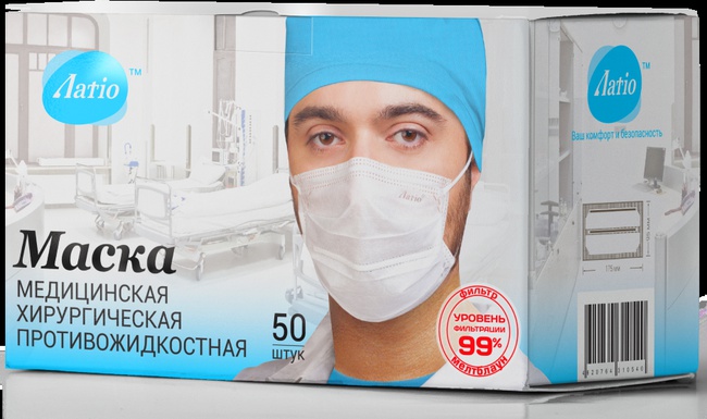 اقنعة طبية مضادة للسوائل &quot;لاتيو&quot; اربع طبقات