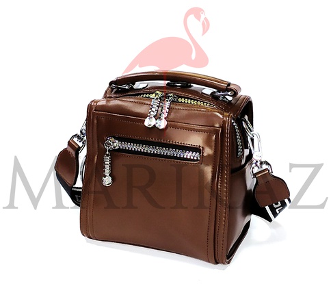 Bayan çantası Beyaz / Siyah / Kahverengi