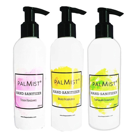 كومبو معقم اليدين بالميست يحتوي على الكحول 200 مل * 3 زجاجات (تيزوكا ، دعامة وعطور مميزة)