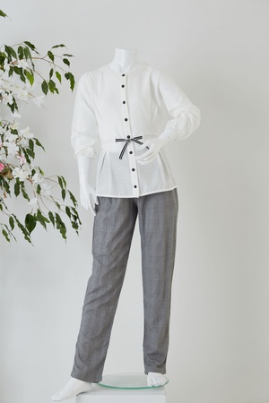 Туника с длинным рукавом / брюки в шотландскую клетку