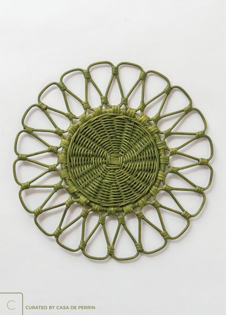 Экологичные тканые салфетки из морской травы/подставка  ручной работы. Вьетнамская круглая салфетка