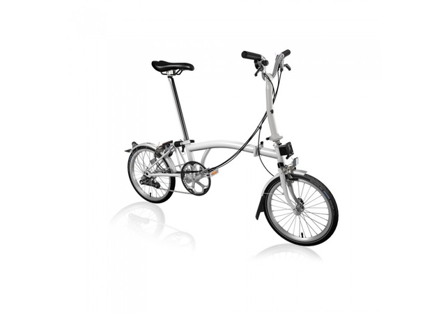 BROMPTON STEEL M6L FOLDING BIKE WITH MUDGUARDS & FRONT CARRIER BLOCK (World Racycles)