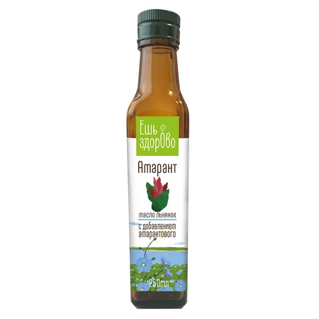 Sağlıklı &quot;Amaranth. Keten tohumu yağı 250 ml yabani ot ilavesiyle yiyin.