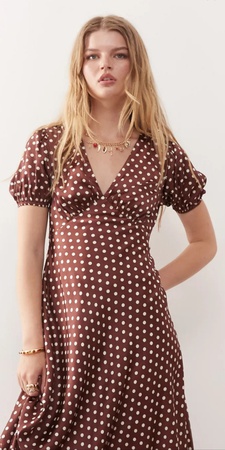 Женское платье, платье в горошек
