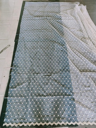 işlemeli tül kumaş