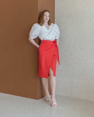 Юбка льняная с запахом