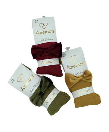 Çocuk Kilotlu Çorap Kurdeleli Çizgili 6’lı