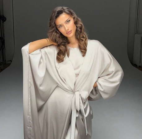 Абайка с платьем из японского шёлка