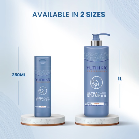 Yuthika Professional Shampoo for Women & Men With Meadfoam Seed Oil, For Weak, Dry and Frizzy Hair, All Hair Types, (1 ltr)