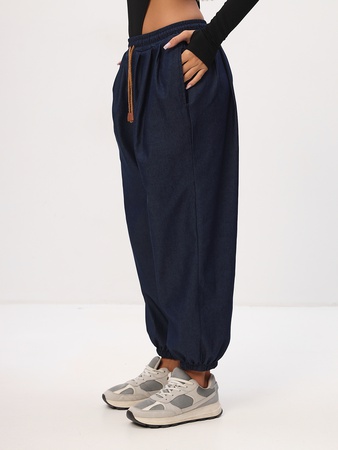 Штаны Тоджи укороченные широкие джинсовые