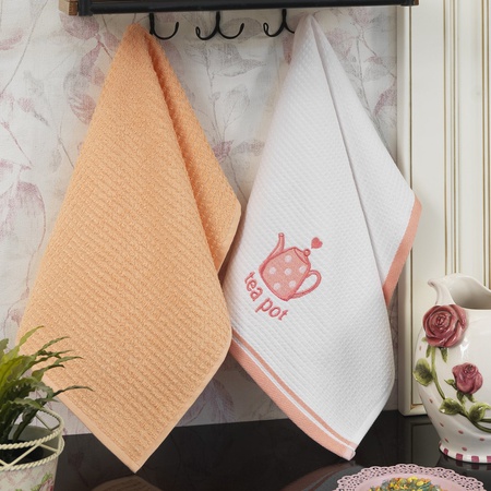 MAXSTYLE набор кухонных полотенец. Вафельное+махровое