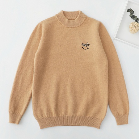 Детский кашемировый свитер Половина высоты с круглым воротником Одежда для девочек Осенний свитер для мальчиков пуловер детский однотонный шерстяной свитер детская одежда