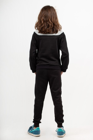 Свитшот чёрно-серый на молнии Yumster YF.22.09.001