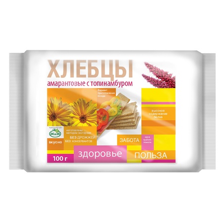 Хлебцы без глютена амарантовые  100г