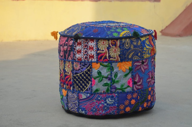 Напольный пуф "Boho Masala" Индийская напольная наволочка | подушки для сидения в богемном стиле | декор комнаты для медитации | нет входа