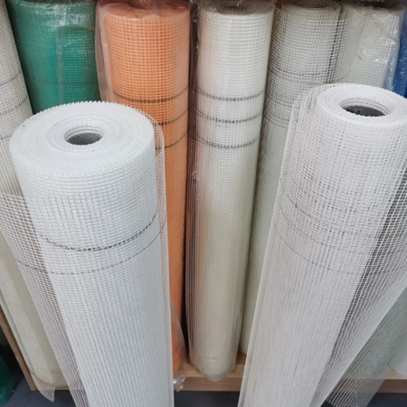 Alkali-Resistant Fiberglass Mesh, 75-160 g/m², 5×5 mm, 1 m×50 m Roll, EIFS Stucco Crack Proof, White/Blue/OEM