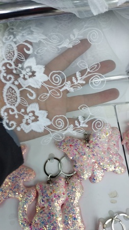 Pamuklu dantel organze Bengalce