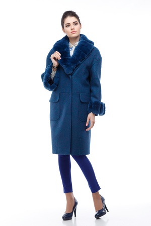 Зимнее пальто Монро с утеплителем, шерсть Италия