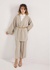 Beige Knitted Kimono Suit