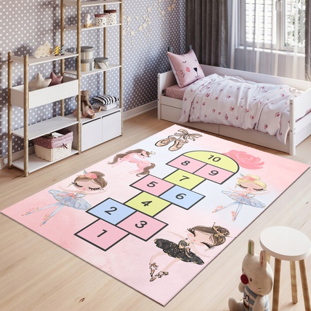 Dijital Baskılı Kaymaz Taban Yıkanabilir Tay Tüyü Kumaş Çocuk Odası Halısı-658250038597