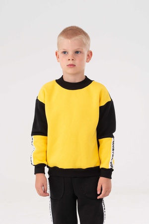 Свитшот желто-черный с тесьмой на рукаве Yumster YC.02.09.009