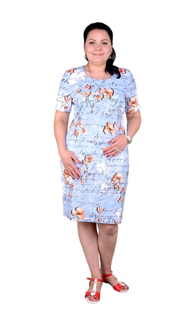 прямое платье без карманов