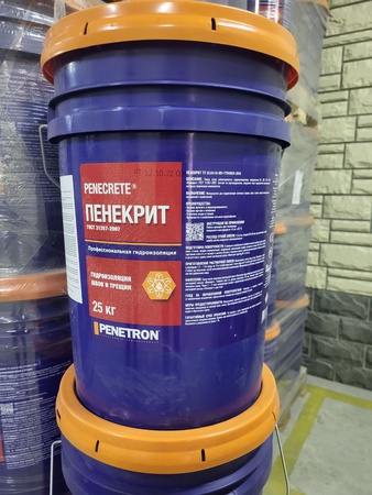 Гидроизоляция Пенекрит для трещин швов стыков вводов коммуникации Penetron