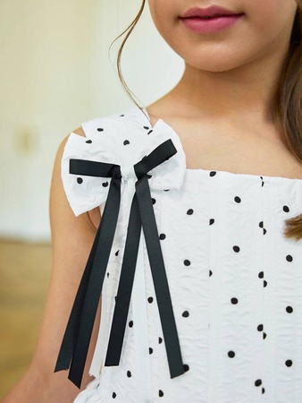 Платье коктейльное в горошек с корсетным лифом и юбкой-бочонок