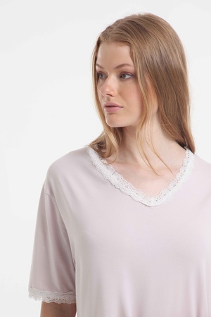 Женская домашняя одежда Night Dress %48 cotton /%48 modal / %4 elasten