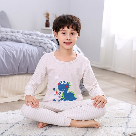 Комплект нижнего белья с надписью из чистого хлопка, новые большие детские пижамы, длинная детская одежда для подростков