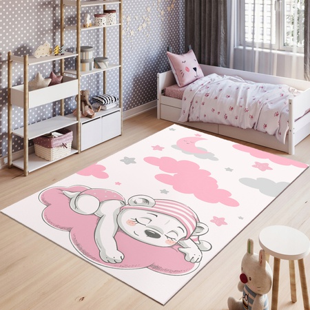 Цифровая печать на нескользящей основе Моющийся ковер из перьев жеребенка для детской комнаты-65825038535