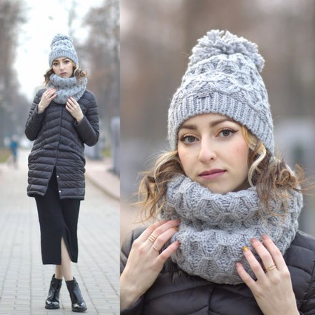 Kadın seti Şapka + Snood