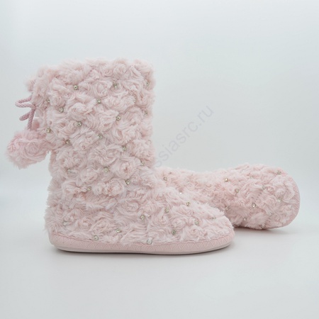 Peluş ponponlu Ugg bot, taş L-314