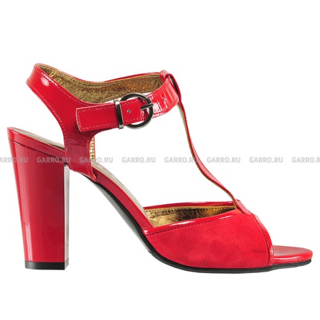 Туфли 7501 красные, натуральная замша