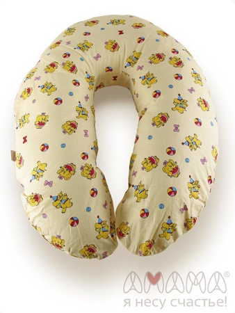 Подушка Семицветик, желтая гамма, слоники