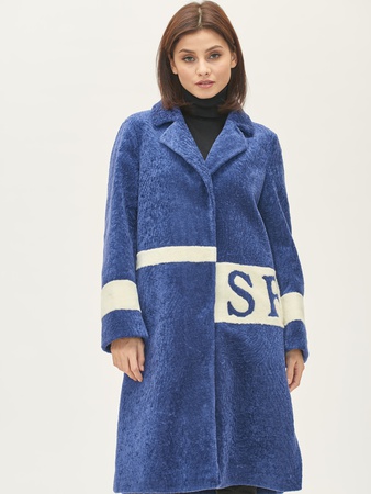 Пальто женское Silverfox модель 821Синий